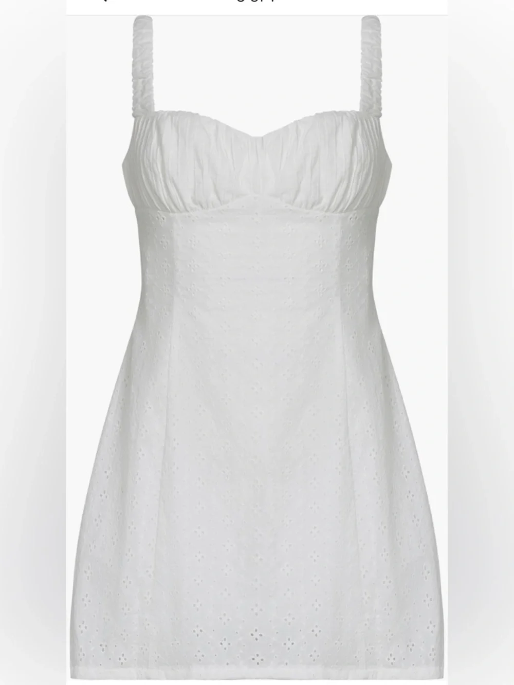 Lioness Olsen Eyelet Embroidery Mini Dress